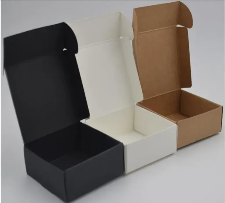 3 Size Small Kraft Paper Box Carton Packing Boxes for Gift Wedding Favor Packaging Soap Baking akes  Chocolate Packing Box