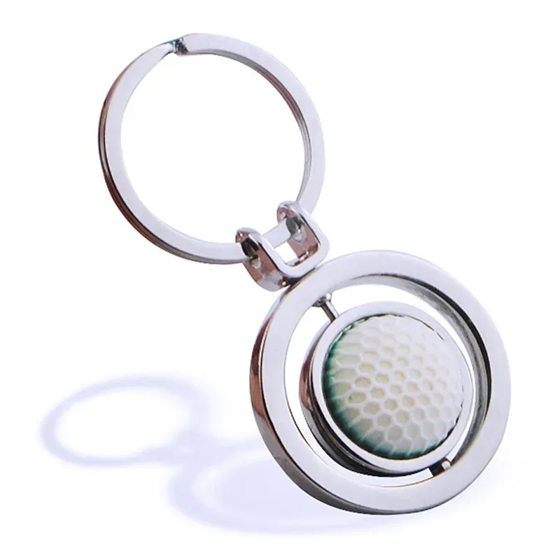 Stainless Steel Sports Keychain Pendant Fashion Football Basketball Golf Keychains Luggage Decoration Key Ring Creative Gift