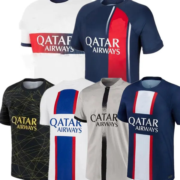 22 23 24 Maillot de football PSG MBAPPE 2023 JOUEUR # 30 SERGIO RAMOS MARQUINHOS VERRATTI KIMPEMBE Maillots de football shirt ICARDI DI MARIA DRAXLER