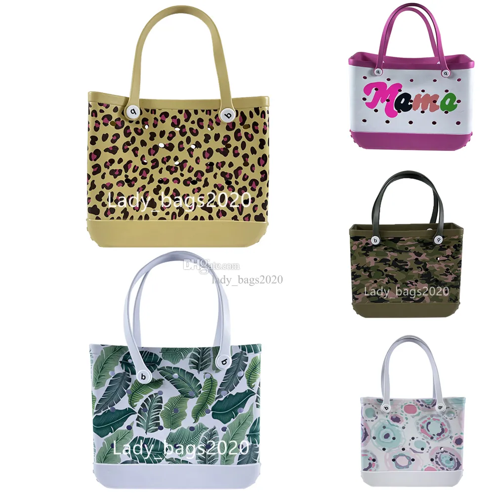 Damen Designer Eva Bogg Tasche Leopard Doodle Strandtaschen Luxus Designer Sommer Loch Tote Großer Einkaufskorb aus Kunststoff Strand Silikon Bog Geldbörse Jelly Candy