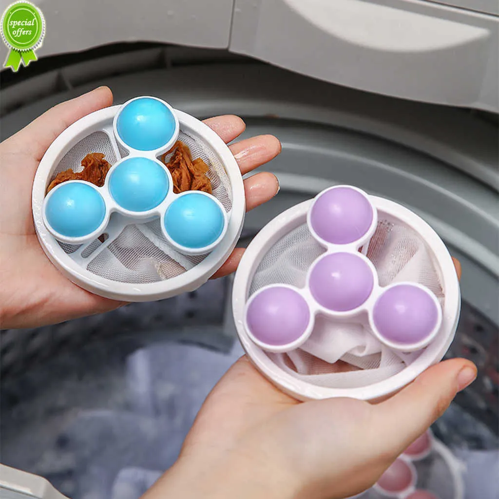 New Floating hair filtering mesh removal Washing Machine Pet Fur Hair Removal Trap Reusable Mesh Dirty Collection Bag Cleaning Balls