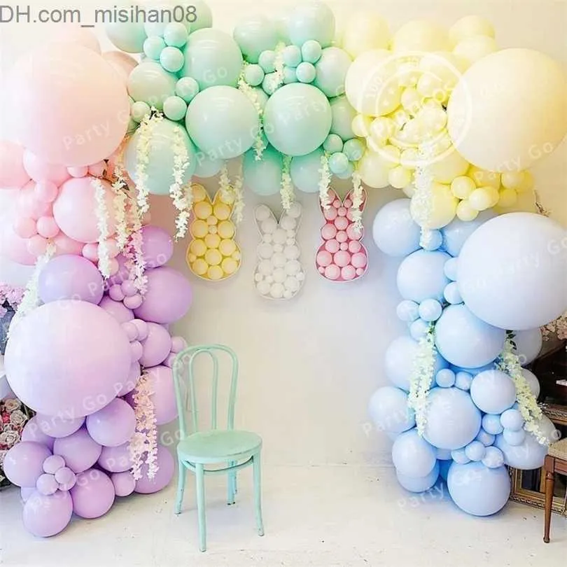 Outros suprimentos para festas festivas 126182 peças Multicolor Macaron Pastel Balão Guirlanda Balões de látex arco-íris Globos de ar Festa de aniversário Casamento Bebê Z230630