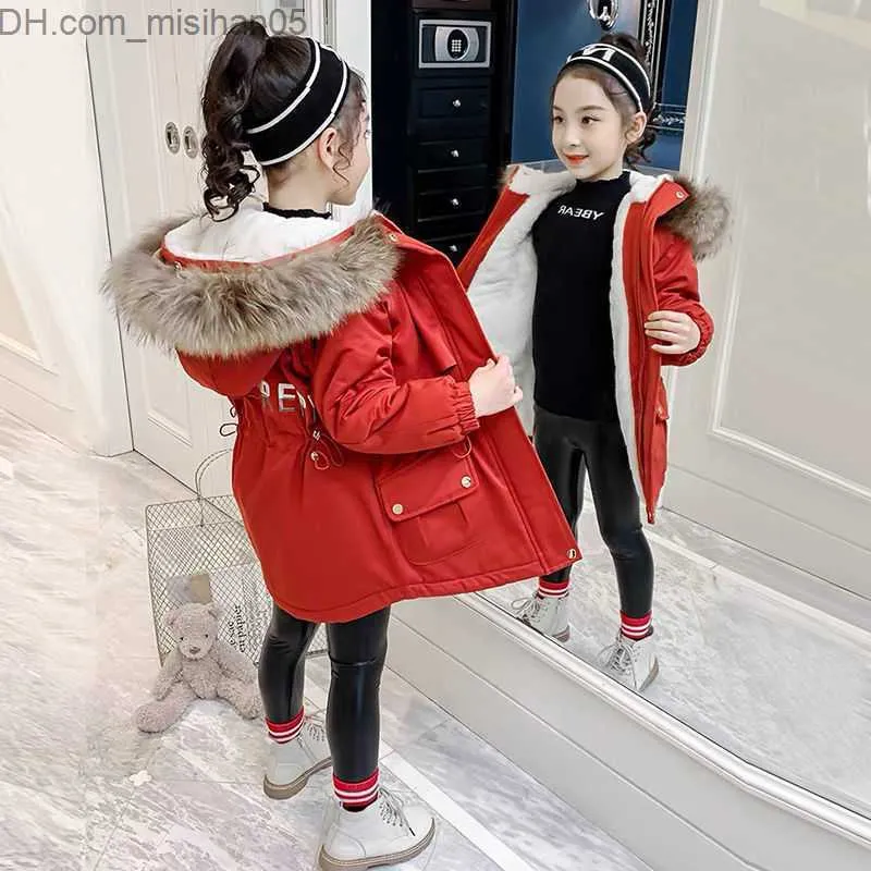 通販 Winter DHgate.com:Girls Coat, Hood Fur with Jacket Down Warm Girls