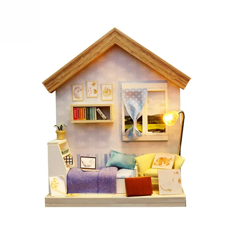 Doll House Accessories Diy Doll House Warm Po Frame Series Hand Made Creative Assembly Customized Toys Creative Doll House Valentine's Day Gift 230629