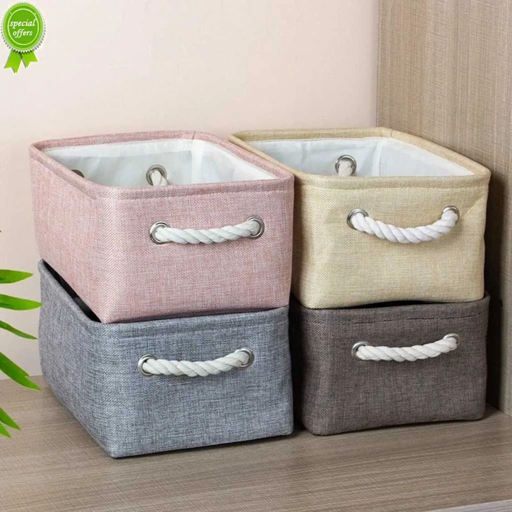 New Folding Storage Baskets Kids Toys Organizer with Handle Clothes Sundries Storage Box Bucket Cabinet Storage Bag Laundry Basket