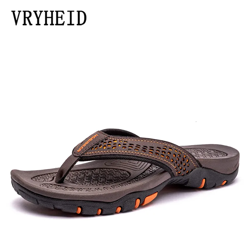 Pantofole VRYHEID Mens Summer Beach Shoes Antiscivolo Sport Infradito Comfort Casual Sandali infradito Outdoor Big Size 4050 230629