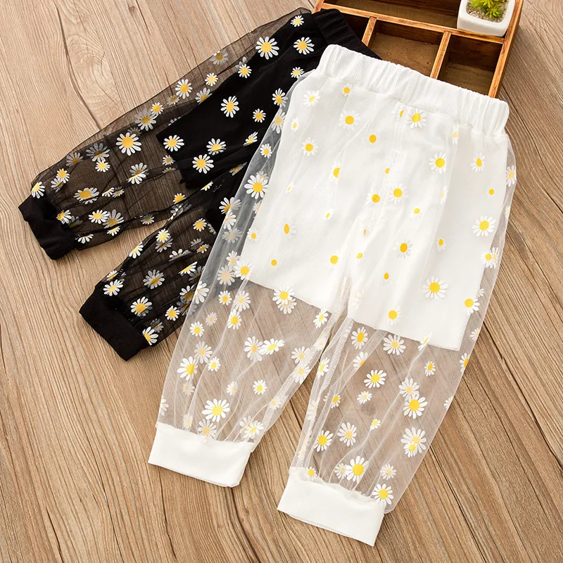 Pantalon Mode Été Filles Enfants Pantalon Lâche Mince Anti moustique Toodler Fleurs Leggings Casual Bébé Enfants Large 1 6 230630