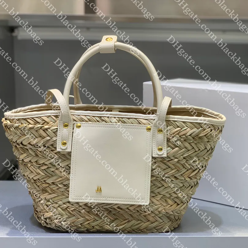 Bolsa de praia de grife 10A qualidade bolsa de palha de verão para mulheres bolsa de mão tecida de grande capacidade para viagens férias bolsas de compras