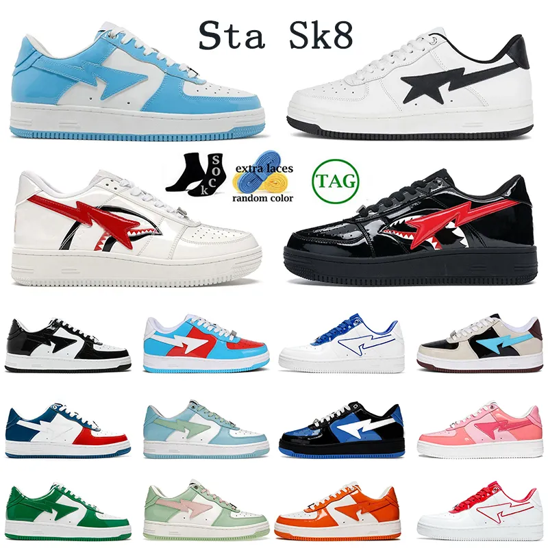 Designer Fashion Casual Chaussures pour femmes Hommes Jjjjound Sta Sk8 Couleur Camo Combo Rose Brevet Noir Blanc Vert Gris Bleu Stas Flats