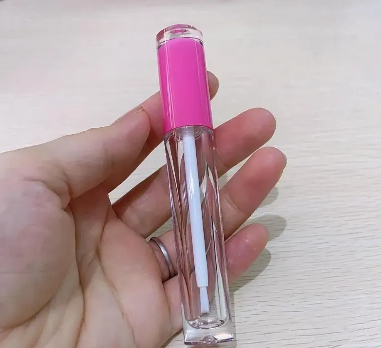 5ml Empty Lip Gloss Tubes Lip Glaze Brush Wand Makeup Cosmetic Container Lipstick Lip Balm Refillable DIY Lipgloss Tube