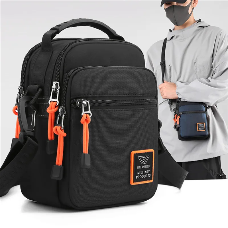 Waist Bags 2023 Men s Fashion Nylon Small Bag Casual Men Mini Handbags Male Crossbody Shoulder Messenger For Purses and 230629