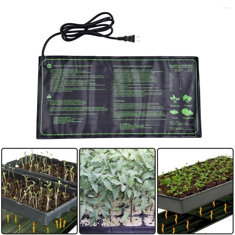 Fioriere 18W Tappetino riscaldante per piantine Impermeabile Germinazione di semi di piante Clone Starter Pad Forniture da giardino