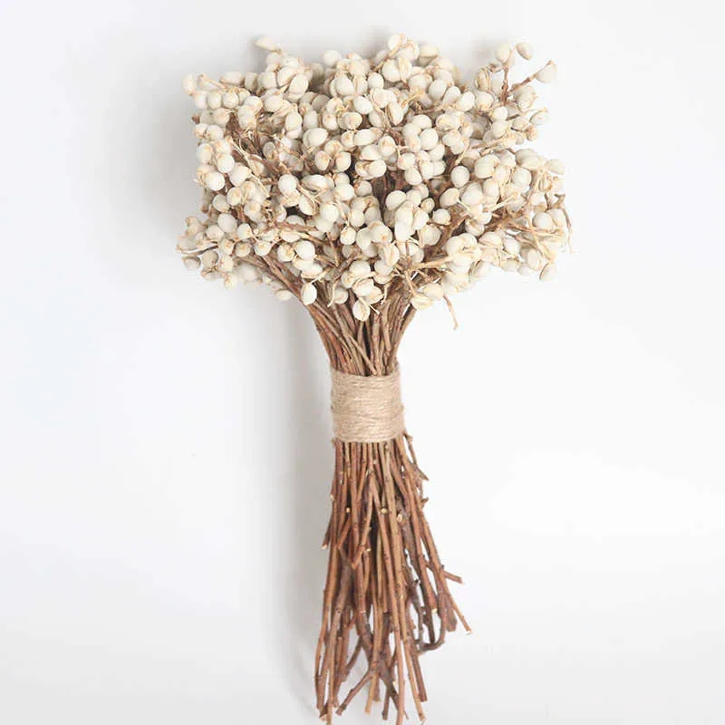 Fleurs séchées 20 pièces boules de coton naturel plantes vrais fruits blancs bouquet de mariage fête de mariage décoratif maison salon décor