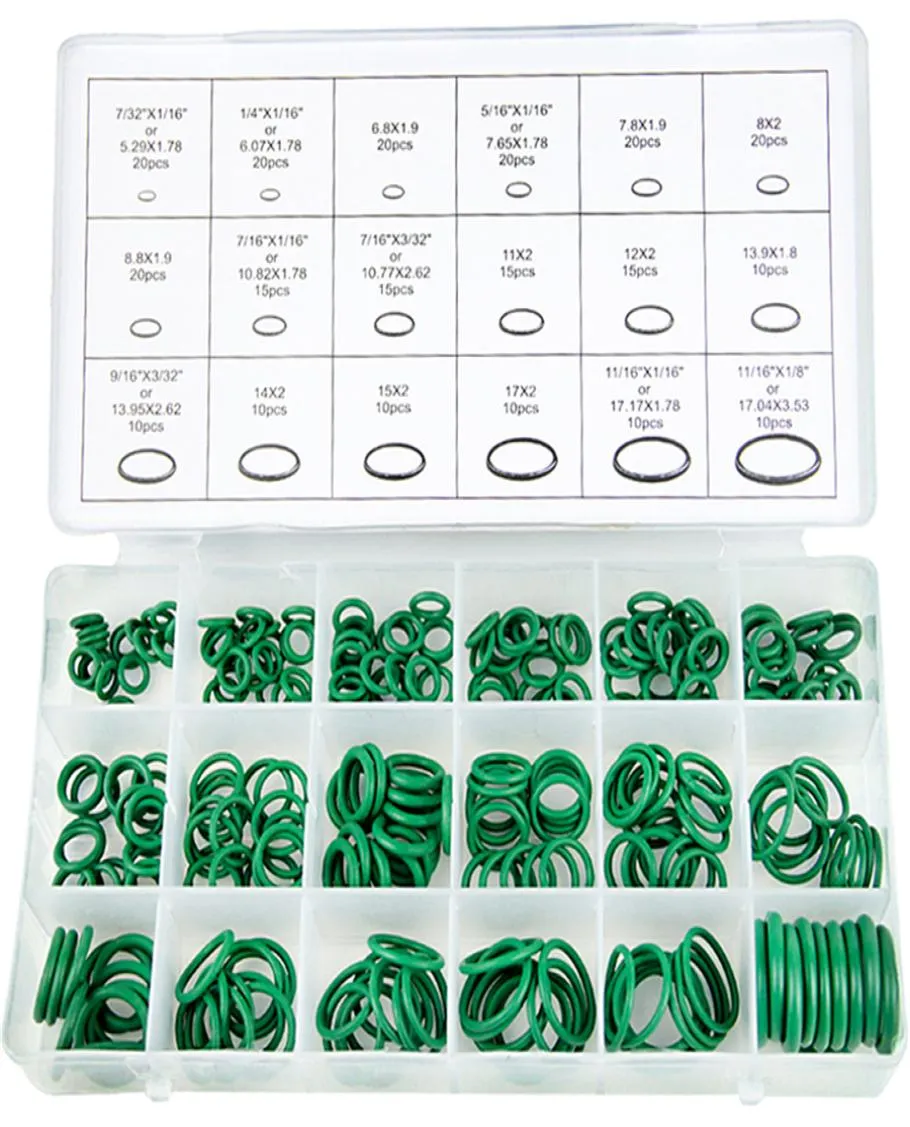 NBR AC Use O Ring Assortment Set Home Or Factory HNBR Oil Sealing 18