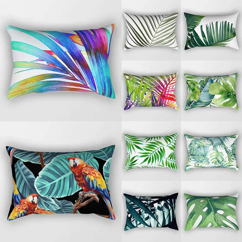 Cushion/Decorative Decorative Throw Tropical plants Cover Cushion Cover Decoration Cushions Home Decor