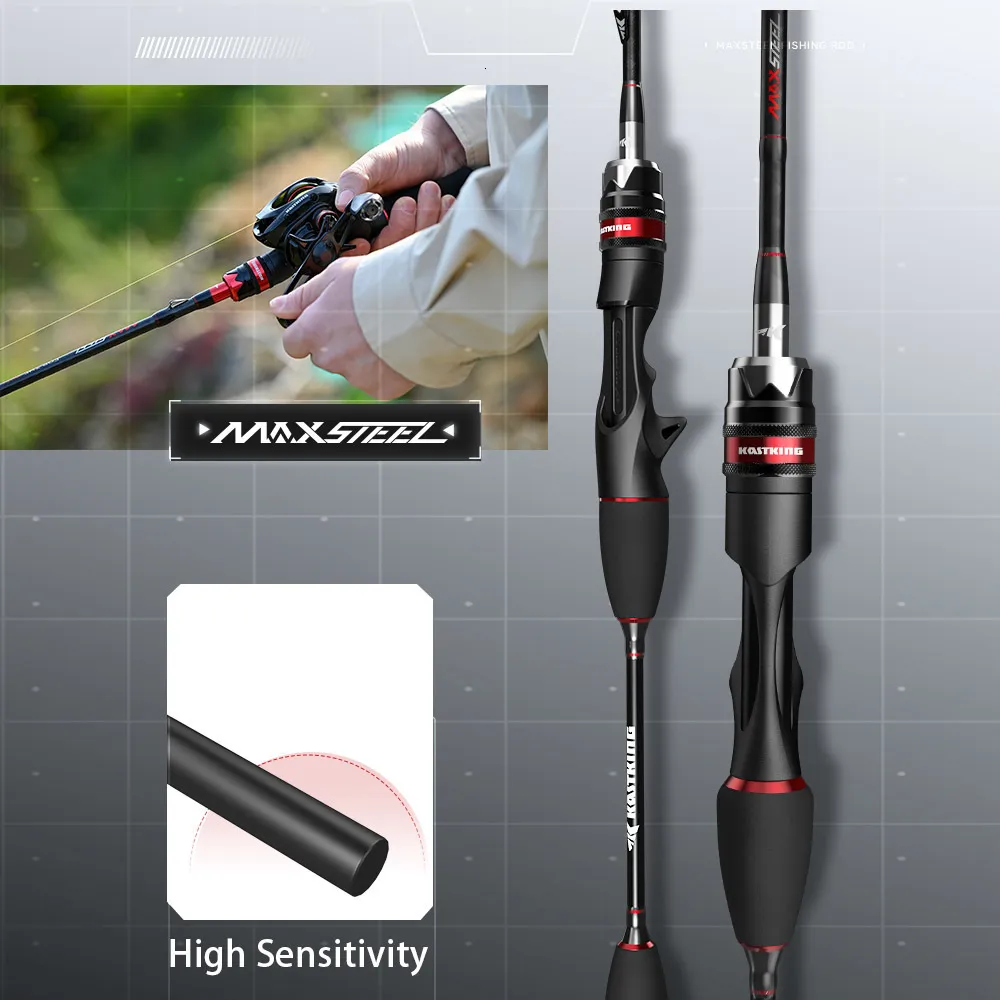 Boat Fishing Rods KastKing Max Steel Rod Carbon Spinning Casting