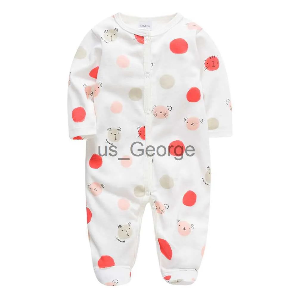 Zestawy odzieży Baby Girls Tops Playsitus Cat Printing Noworodki Zestaw odzieży Romper Suit Combi and Body Suit Infant Original Ropa de Bebe Onesie J230630