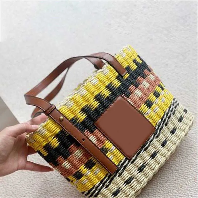 Lady Straw Beach Torby LE Letter Designer Bag worka na ramiona luksurys torebka Lady Crossbody Torby na zakupy kieszeń kobiet torebka 220530/230318