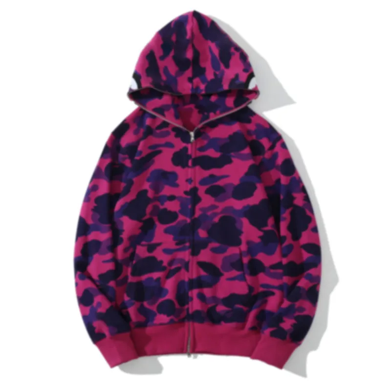 High Quality Shark Camo Hoodie Mens For Men And Women Full Zip Up Designer Jacket With Long Sleeves Loose Fit And Sporty Jogger Style Available In 3XL Sizes From Denghuangab 34.11