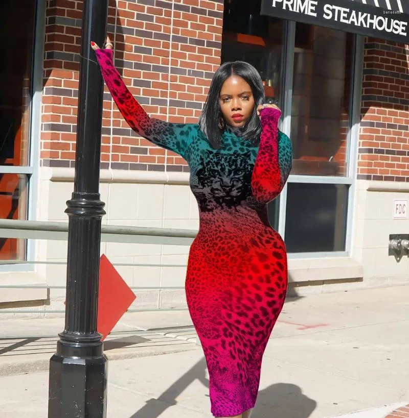 Colorful leopard print dress top