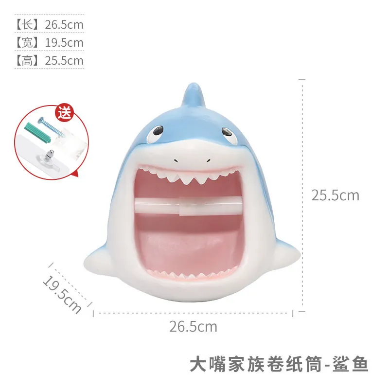 Shark Seal Dinosaur Toilet Roll Holder With Resin Shelf And Hook Simple  Style Paper Towel Dispenser For Bathroom Punch Free Bath Towels Holder  230629 From Dao10, $34.25