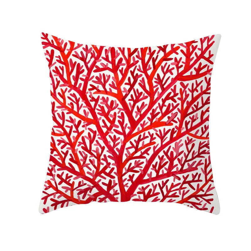 Coussin/décoratif créatif géométrie nordique rouge housse de coussin moderne décoratif étui canapé canapé siège jeter