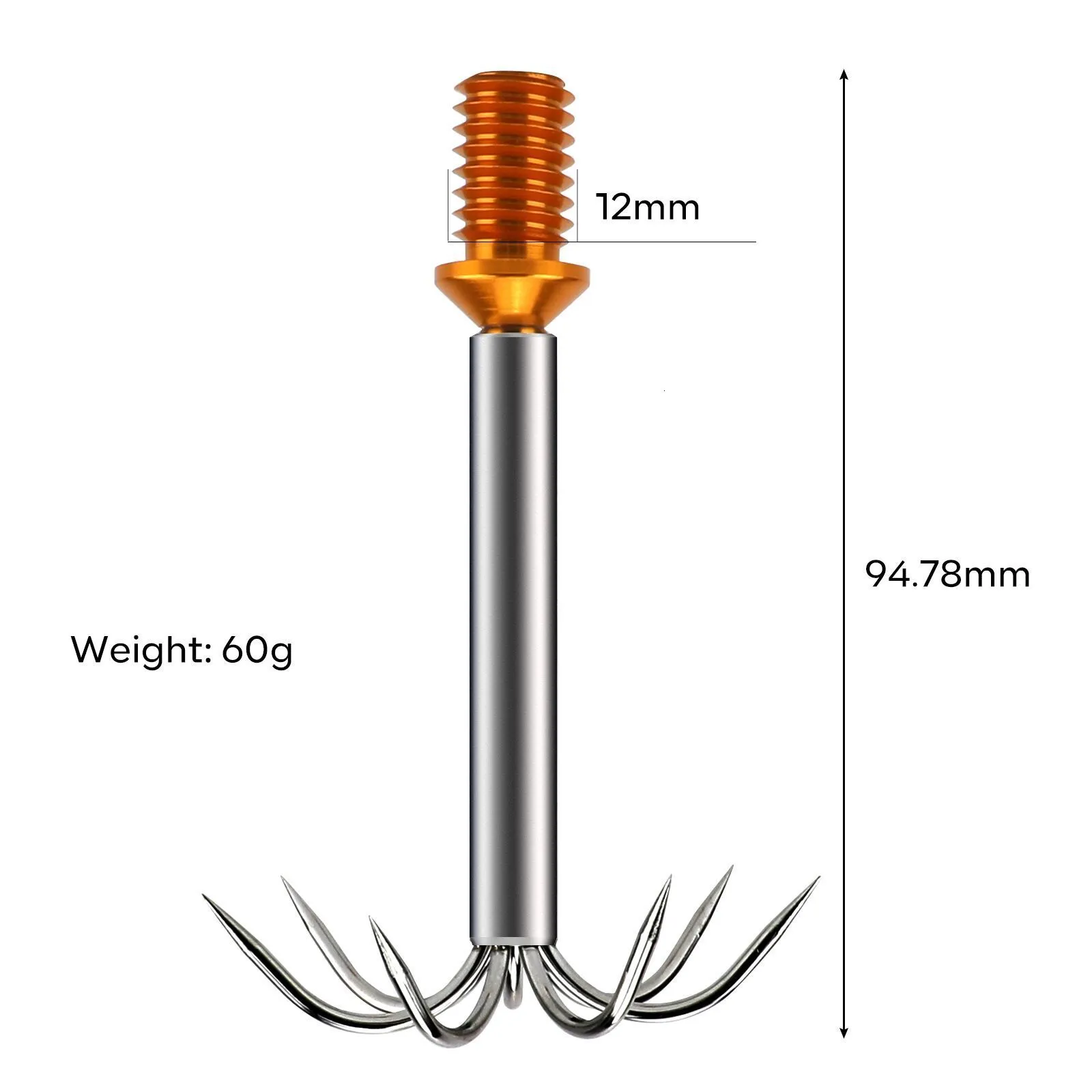 SANLIKE Stainless Steel Crab Hook Pole With Anchor, Squid Cuttlefish  Umbrella, And 1/2 UNC For Sea Fishing From Nan09, $14.24