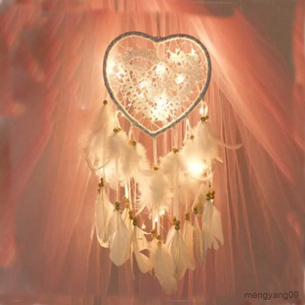 Annan heminredning nordisk rumsdekor Novely Heart Hollow Dream Light Hanging Craft Ornament Home Decor R230630