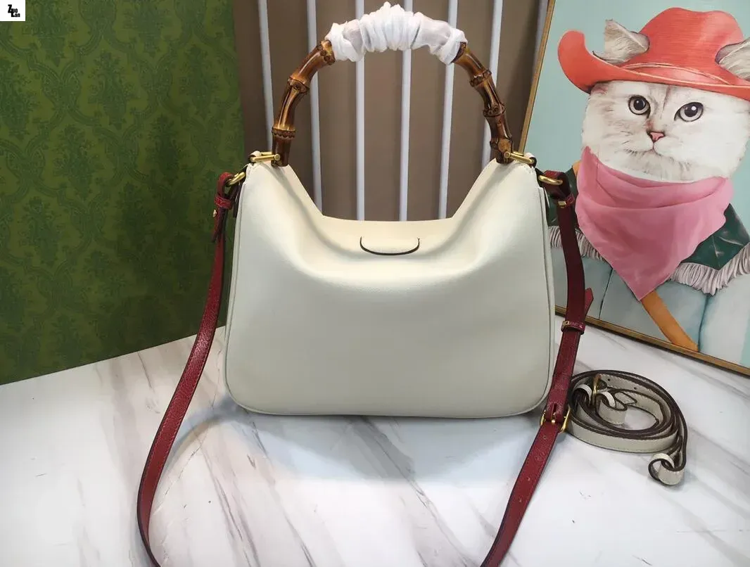 Deluxe Diana tote tasarımcı çantaları 746124 Omuz çantaları Kadın çantaları Bambu saplı tote alışveriş çantaları hobo klasik ünlü moda seyahat Crossbody Cüzdan