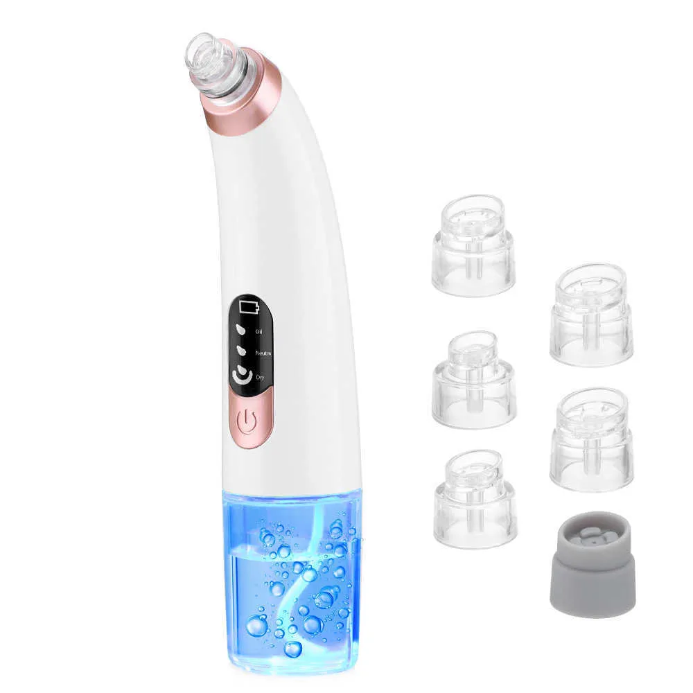 Apparaten voor gezichtsverzorging Kleine bubbel Mee-eter Vacuümverwijderaar Watercyclus Facial Pore Cleaner Gereedschap Elektrische acne Comedo Puistje Extractor Kit Usb 230630