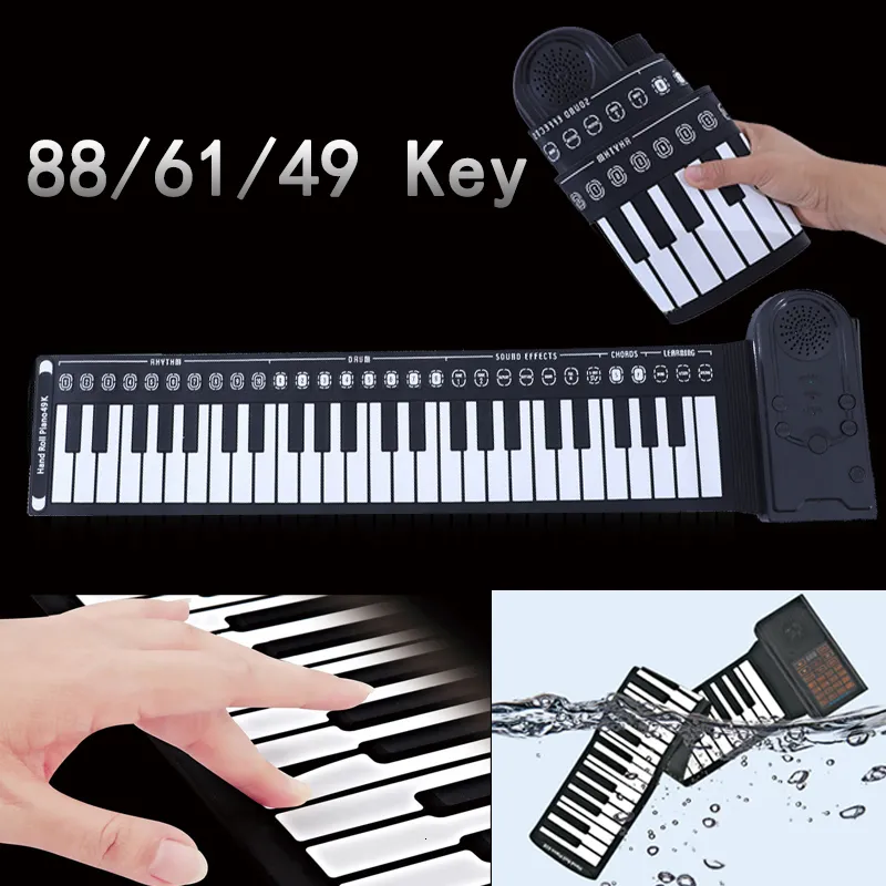 Baby Music Sound Toys Electronic Hand Roll fortepian 49 61 88 Kluczowa Klawiatura Instrumenty Keyboard Did