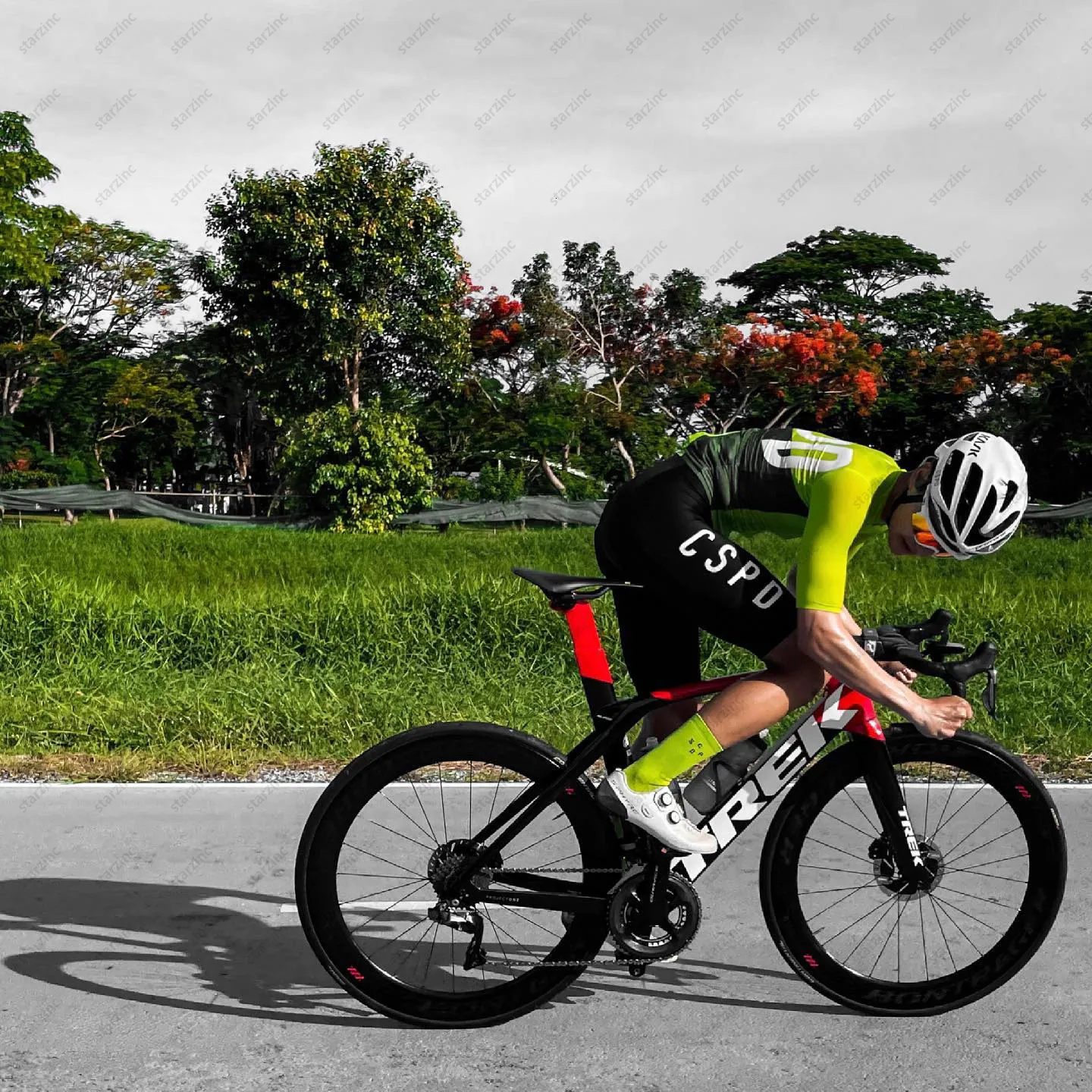 Men's Cycling Jersey Set - Long Sleeve Bike Shirt & 20D Gel Padded Pants