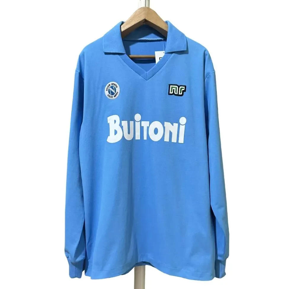 マラドーナナポリレトロサッカーユニフォームヴィンテージ 1986 1987