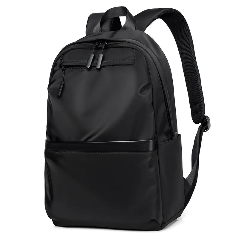 School Bags Style Men s Business Backpack Nylon Solid Color Large Capacity Student Schoolbag Travel on Sale 230629