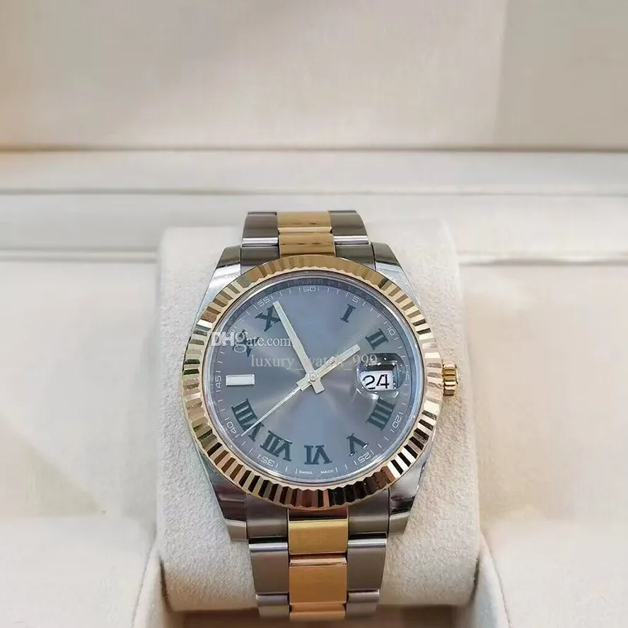 Mens Watches Mechanical 41mm President Style Automatic Watch, 18k Gold ...