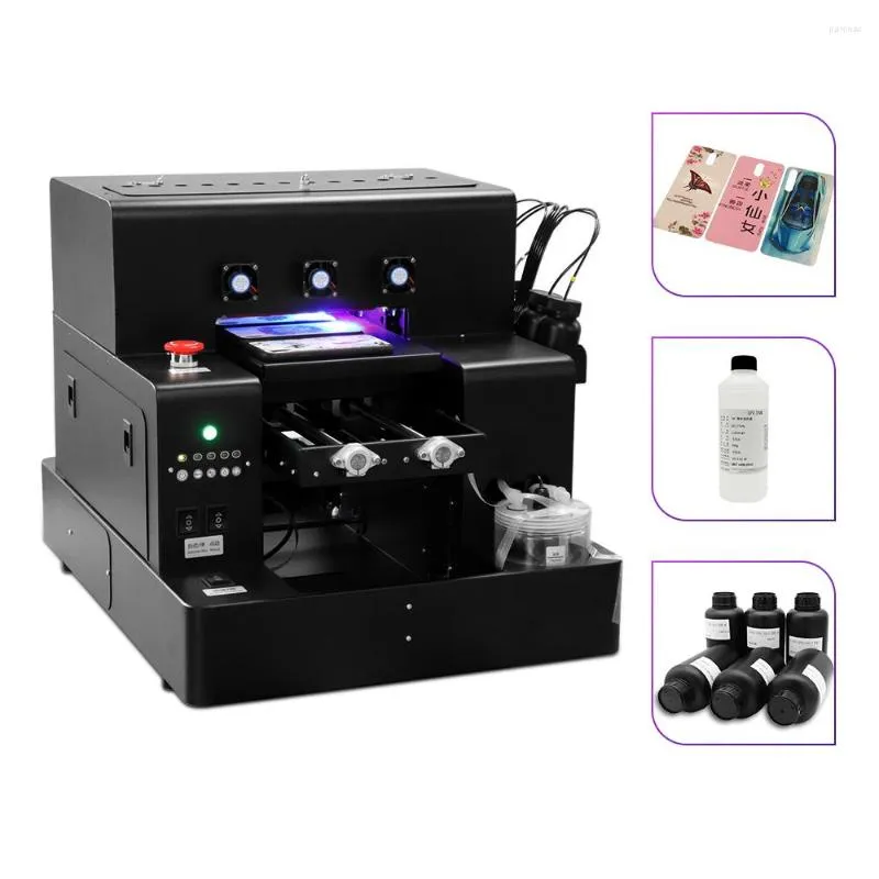 Printer For Phone Case Bottle Metal Glass Wood Acrylic A4 Printing Machine L805 LED Flatbed