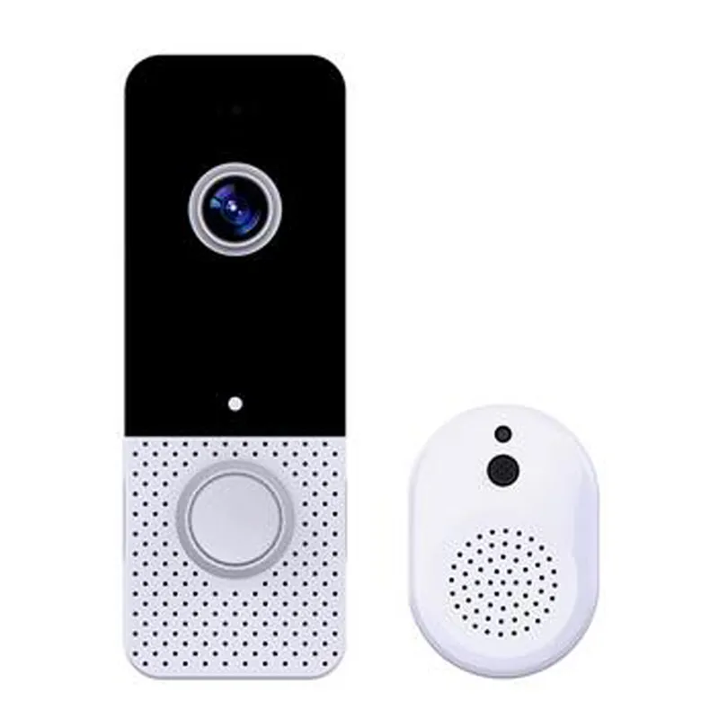 T8 720p Wireless WiFi Video Doorbell Smart Phone Door Ring Intercom Security System IR Visual HD Camera Bell Waterproof Cat Eye With Dingdong For Home Life Office FF