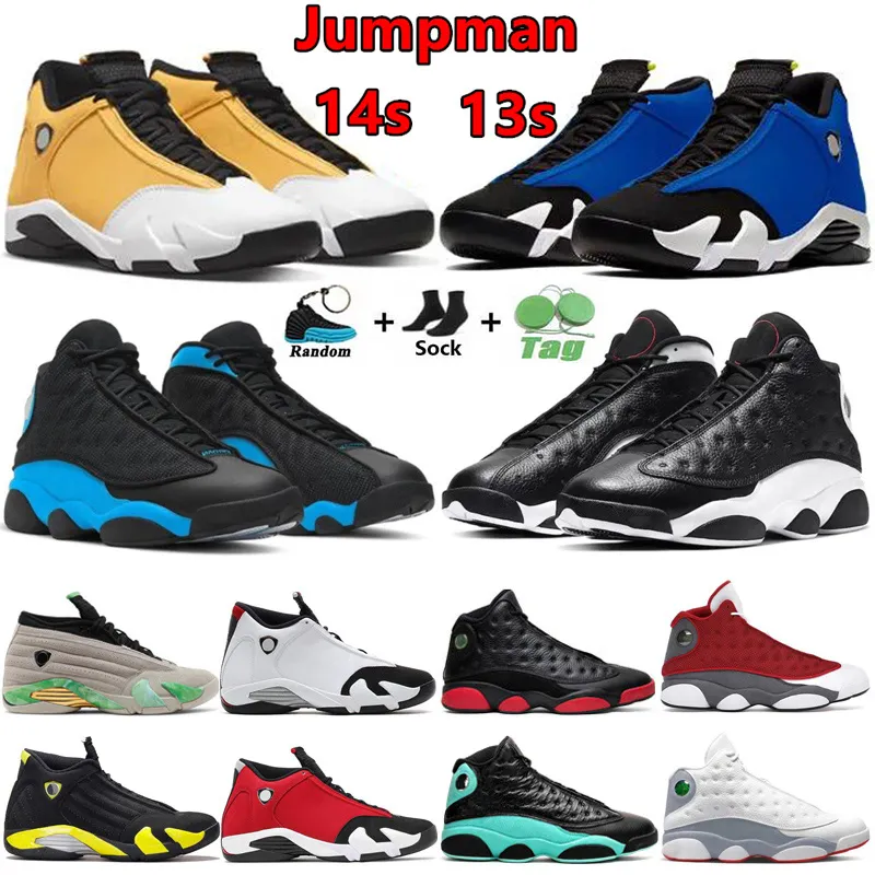 Jumpman 13 14 Basketball Shoes Mens 13s Black Flint Reverse He got game University Blue Brave Cat 14s Gym Blue Ginger Men Women Sports Sneakers Trainers Size 36-47