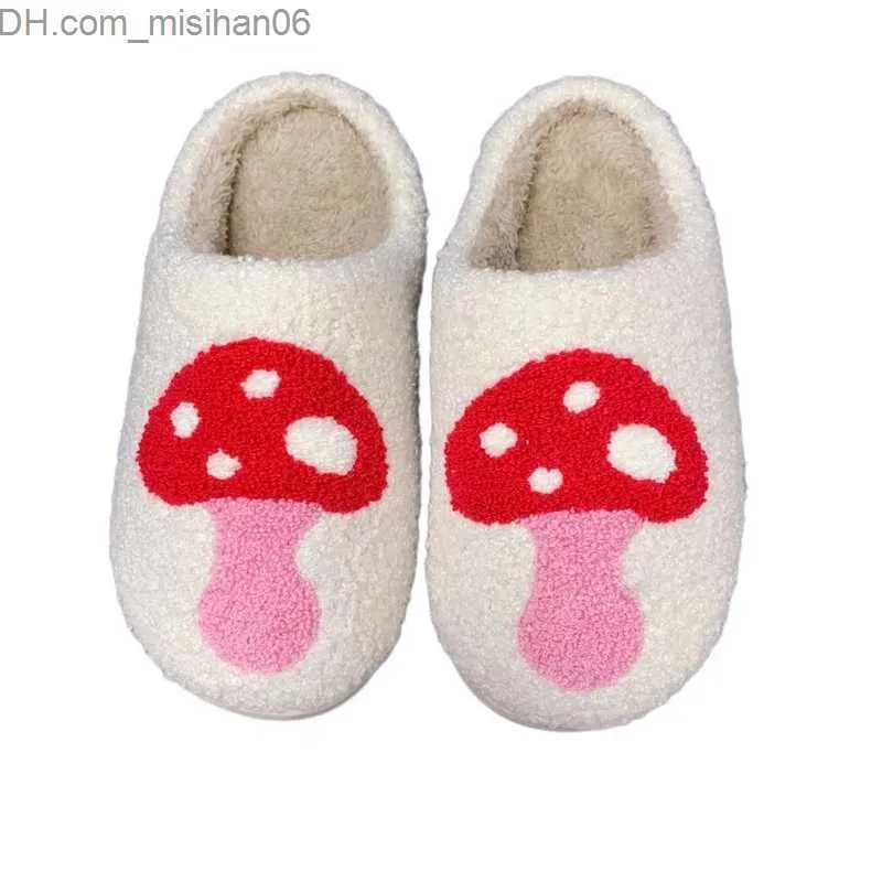 Slippers Slippers Design Pattern Cute Cartoon Mushroom Shoe Cozy Lovely Woman And Man Winter Home 220902 Z230630