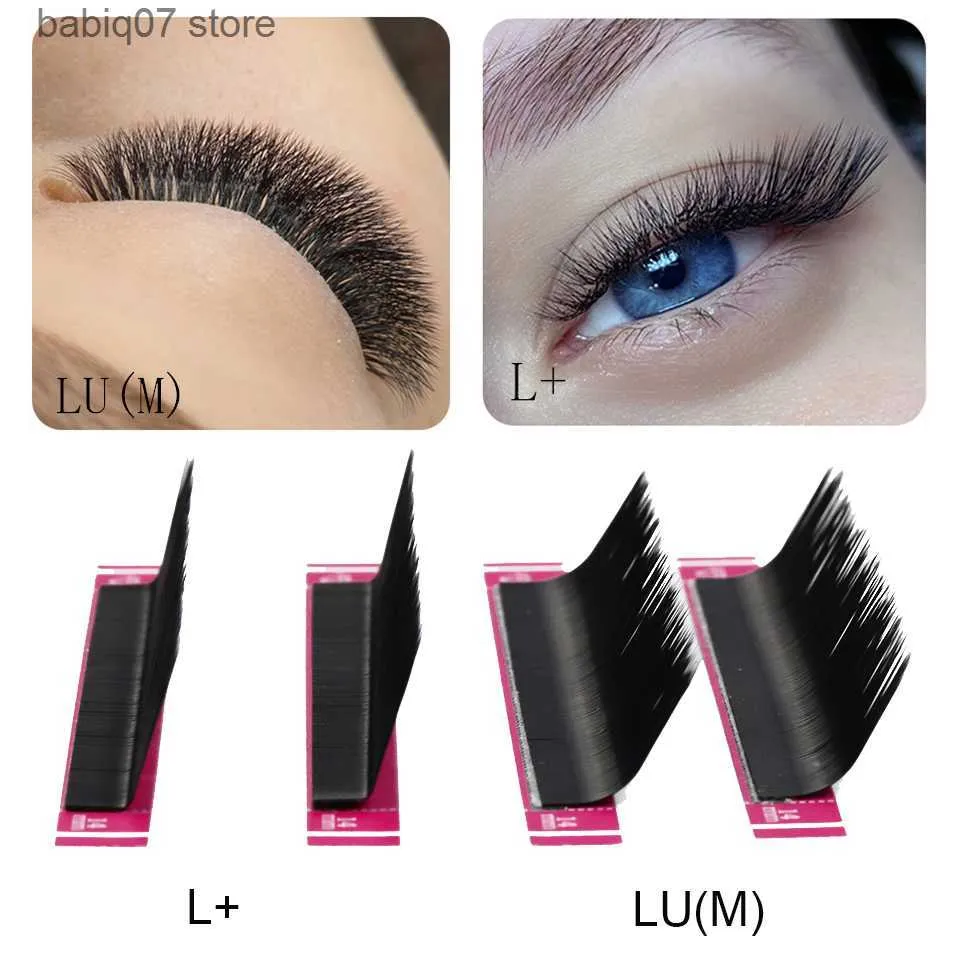 False Eyelashes L+/LU/M/LC/LD Curl Mink Eyelash Extension 8-15mm Mix Individual Eyelashes Matte Black False Eyelashes Soft Natural Makeup Lashes T230630