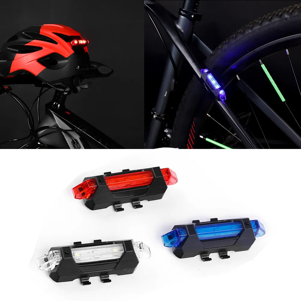 Bicycle Flashing LED Bike Lights Taillight USB Rechargeable Bicycle Night Warning Light Cycling Equipment