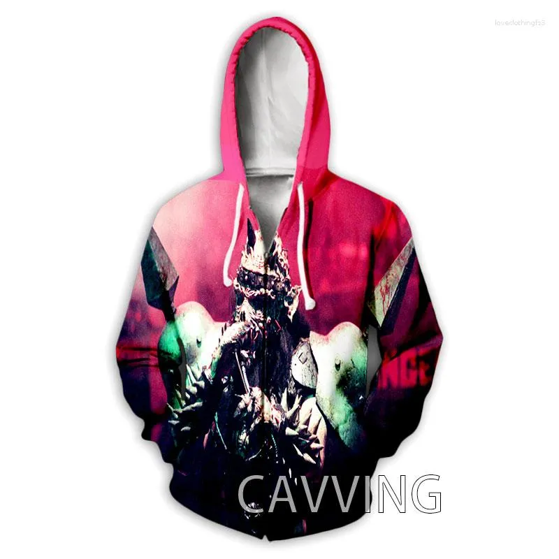 Men's Hoodies Fashion 3D Print GWAR Band Zipper Zip Up Hooded Sweatshirts Harajuku Hoodie Hip Hop Z02