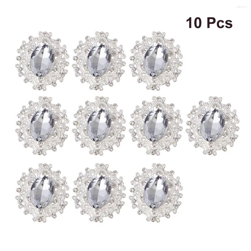 Storage Bottles 10pcs Sew On Rhinestone Button Craft Bead With For Clothing Wedding Dress Decoration