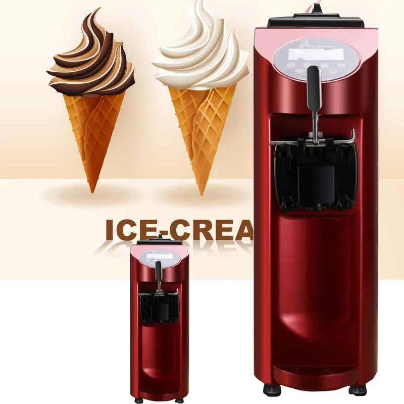 Linboss kommersiell mjuk glassmaskin 16L/H Soft Icecream Cone Machine 1000W