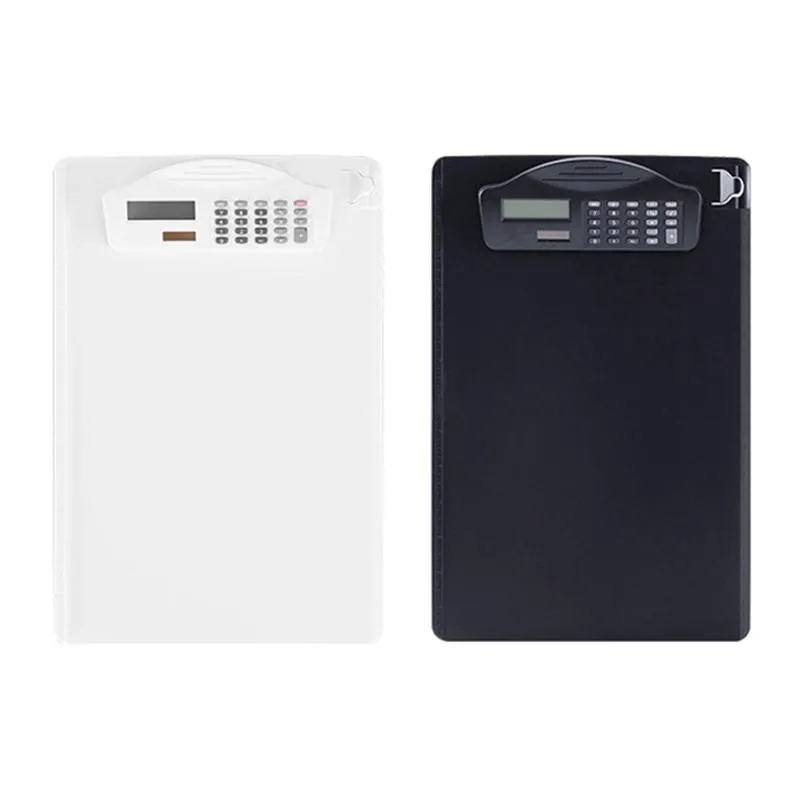 Clipboard Plastic Clipboard Strong with Solar Charging Calculator Pen Holder Hangable A4 Clip Board for business Meeting Top Quality