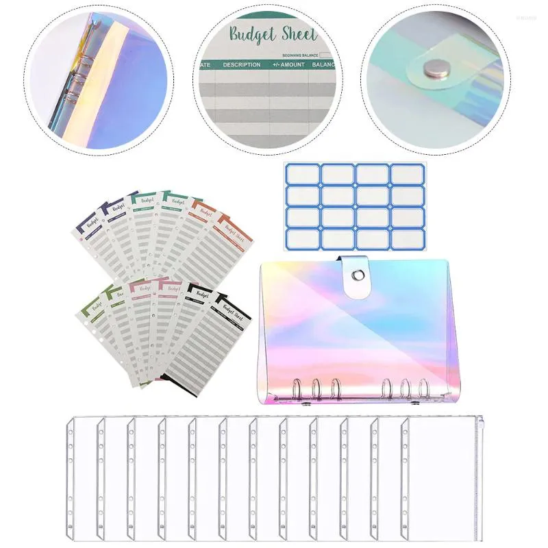 Gift Wrap Budget Book Transparent Stickers Savings Binder Money Organizer Cash Soft Zipper Envelopes Sheets Small