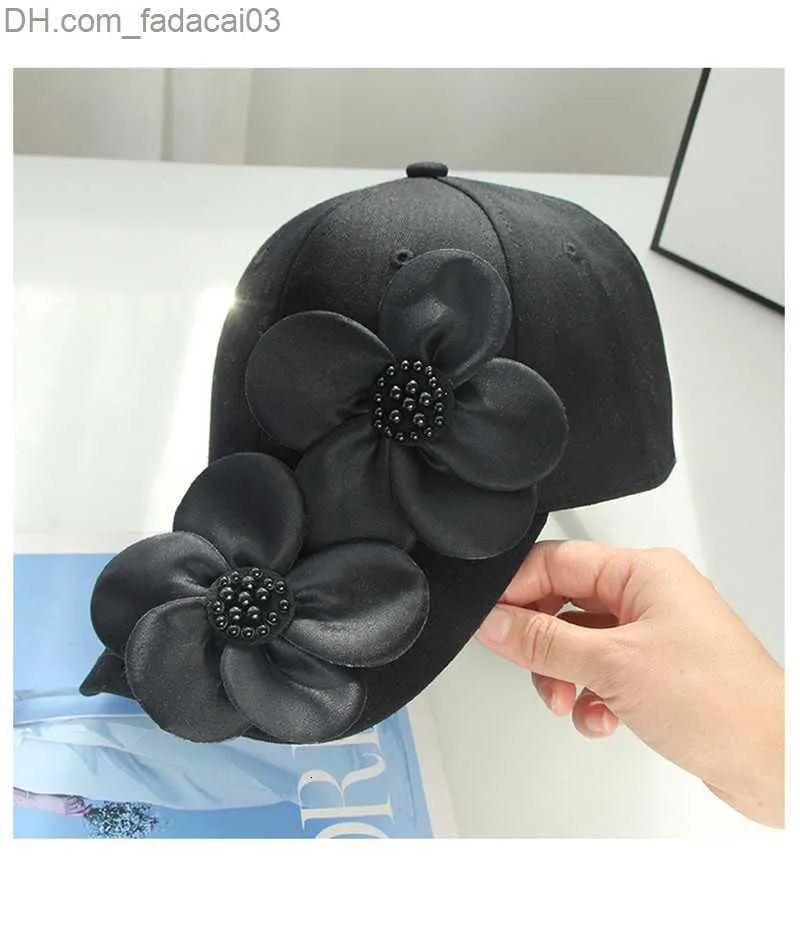 Boll Caps Ball Caps 03shi Ins Fashion Original Design Soft Cotton Big Flower Daily Travel Lady Baseball Hat Women Leisure Visir Cap 230220 Z230630