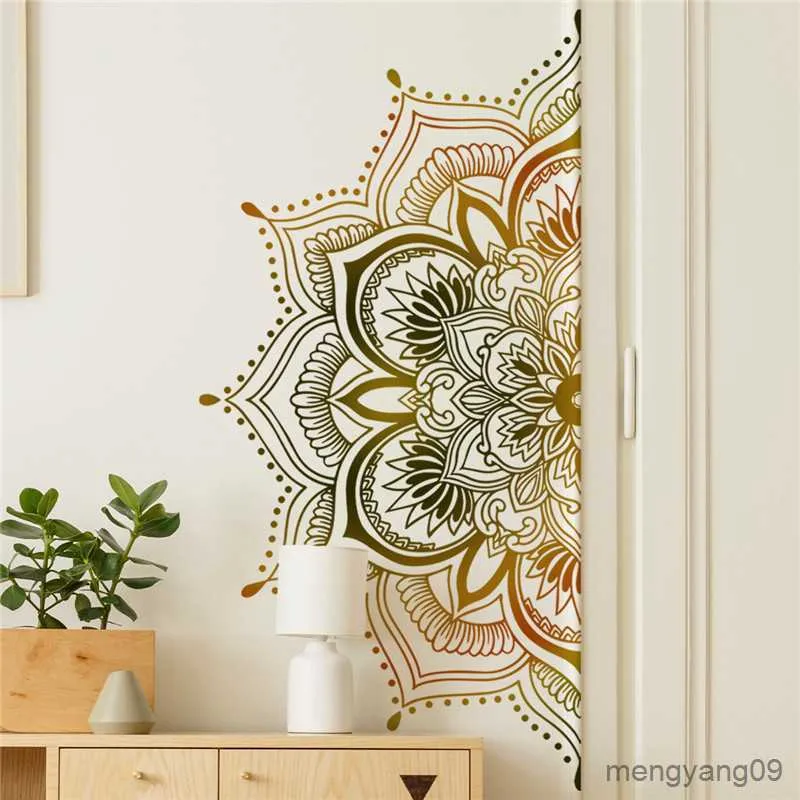 Andere Home Decor Lotus Vinyl Sticker Lotus Bloem Decor Decals Stijl Yoga Mediteren Sticker Woonkamer Poster R230630