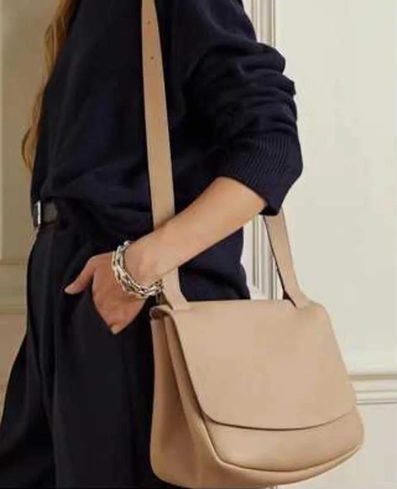 The Row Bag Designer Skórzana torba listonosza da sama krowia pocztowa One ramię Crossbody Femaleclassic Tote Commuter Bag