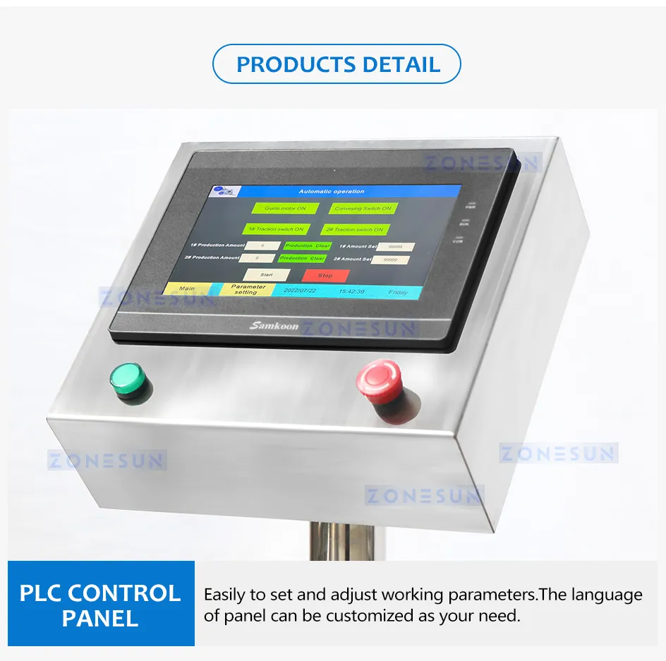 ZONESUN Automatic Flat Surface Labeling Machine for Top and Bottom ...